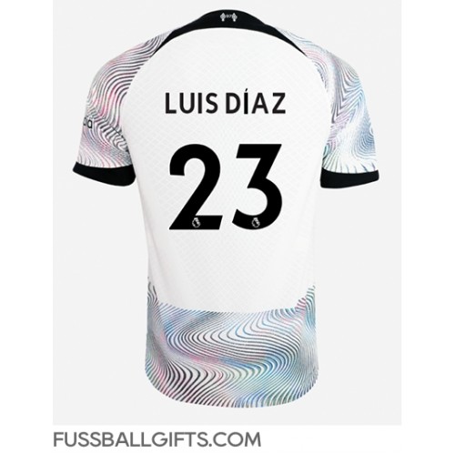 Liverpool Luis Diaz #23 Fußballbekleidung Auswärtstrikot 2022-23 Kurzarm